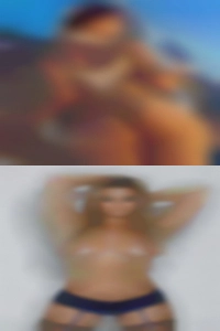 Four poster nude women bed.